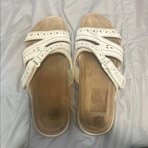 White Leather Sandals